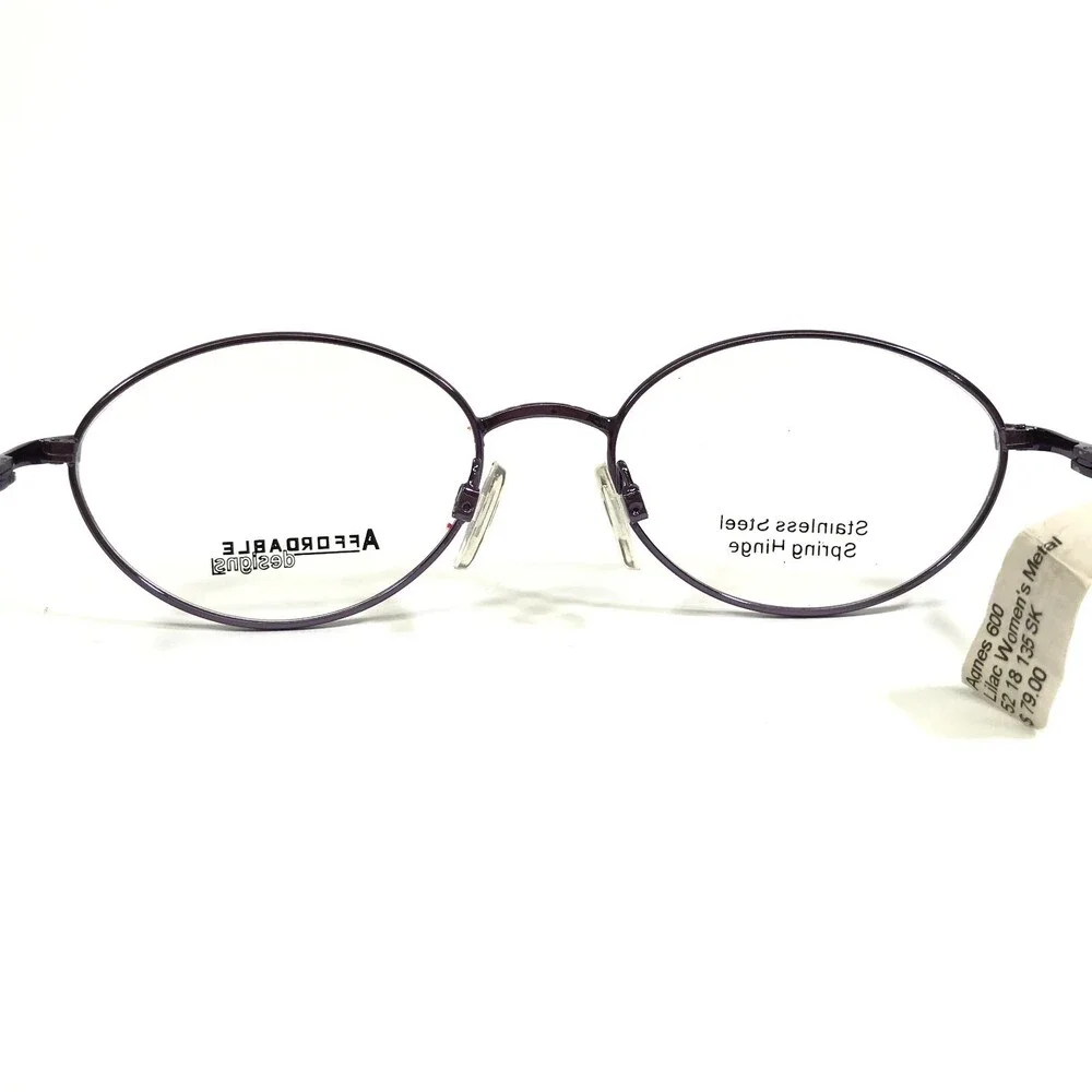 Affordable Designs Eyeglasses Frames AGNES LILAC Purple Round Wire Rim 52-18-135